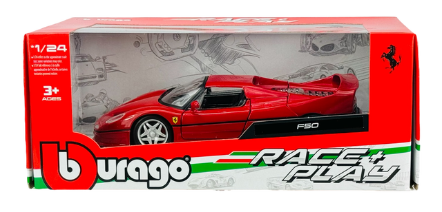 Ferrari F50 Diecast Model Car by Burago (scale 1/24) c.1995