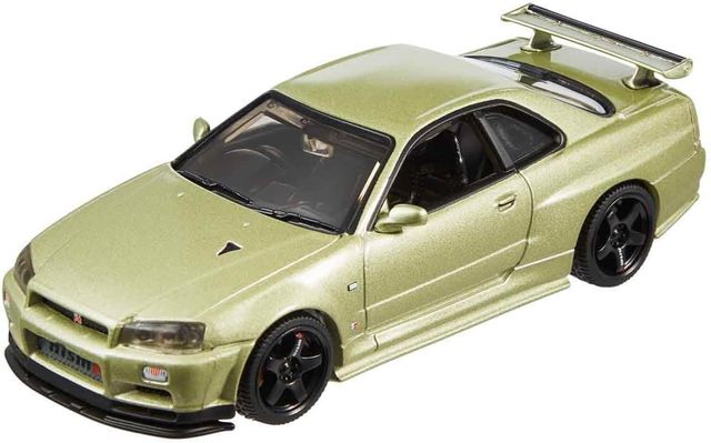 ミニカー Hot Wheels NISSAN SKYLINE GT-R (BNR34) HOT WHEELS NISSAN SKYLINE GT-R BNR34 V-SPEC II 1:43 HMD47