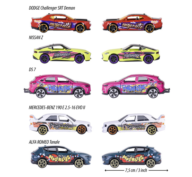 MAJORETTE LIMITED EDITION GRAFFITI SET OF 5pcs 1:64 DIE CAST