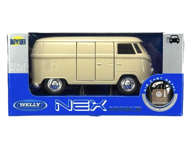 新品 1963 Volkswagen Bus フォルクスワーゲンバス WELLY WELLY 1963 VW VOLKSWAGEN TRANSPORTER T1 BUS BEIGE 1:34 DIE