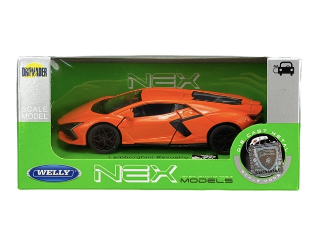 WELLY LAMBORGHINI REVUELTO ORANGE 1:34 1/34 DIE CAST METAL MODEL