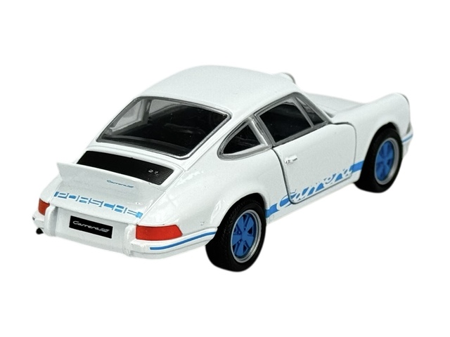 WELLY 1973 PORSCHE 911 CARRERA RS 2.7 WHITE-BLUE 1:34 DIE