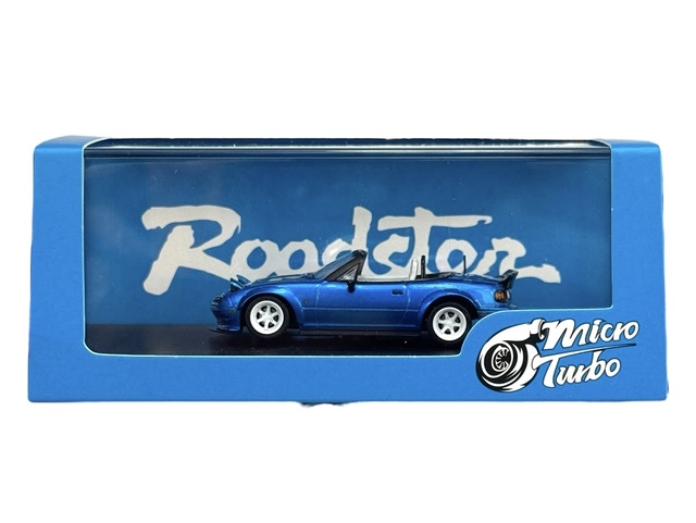 MICRO TURBO CUSTOM MAZDA MX-5 MIATA BLUE 1:64 DIE CAST METAL MODEL