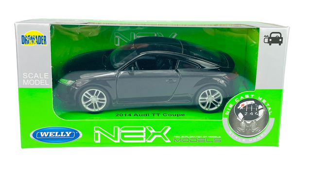 WELLY 2014 AUDI TT COUPE BLACK 1:34 DIE CAST METAL MODEL NEW