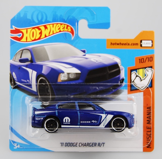 Hot Wheels 2019 11 Dodge Charger R//T Muscle Mania Blue 158//250 Long Card by Mattel