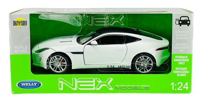 WELLY JAGUAR F-TYPE COUPE WHITE 1:24 DIE CAST METAL MODEL
