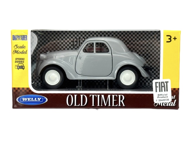 WELLY OLD TIMER 1936 FIAT 500 TOPOLINO GREY 1:34 1/34 DIE