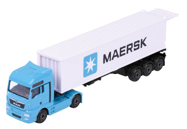 MAJORETTE LOGISTIC MAERSK MAN TGX TRUCK WITH CONTAINER 1:87 DIE CAST METAL  NEW