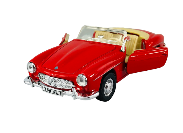 WELLY OLD TIMER 1955 MERCEDES-BENZ 190SL W121 RED 1:34 DIE