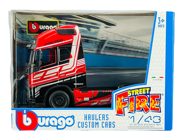 BBURAGO VOLVO FH16 GLOBETROTTER 750 XXL ROT 1:43 LKW DIE