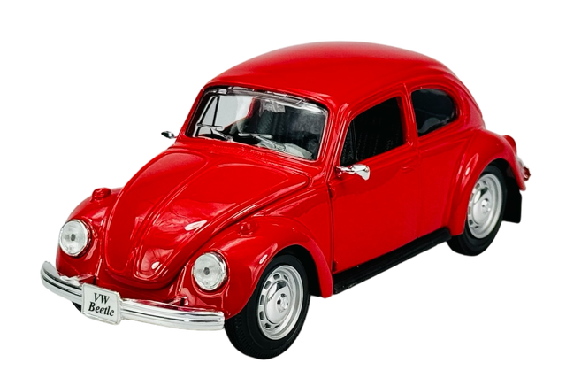 MAISTO VW VOLKSWAGEN BEETLE RED 1:24 DIE CAST METAL MODEL