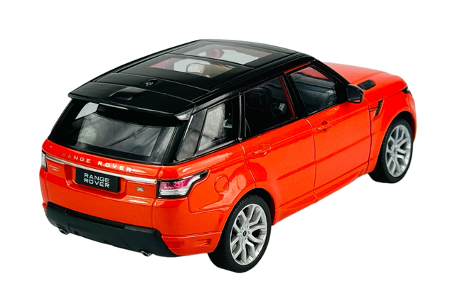 Miniature Range Rover Sport Orange échelle 1:24 - Welly 24059, Modèle De Collection, Boîte Et Véhicule En Parfait état