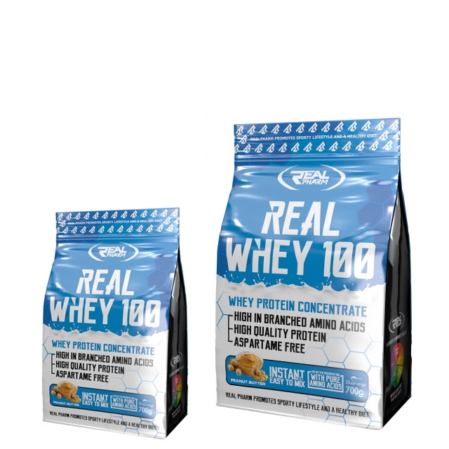 Real pharm whey 100 2000g czekolada + 700g gratis