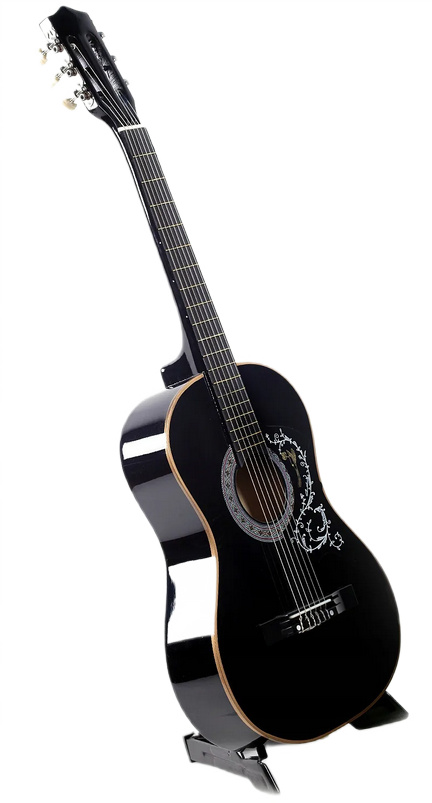 Gitara klasyczna 3/4 7/8 Black Czarna od 12 lat dla dzieci i dorosłych