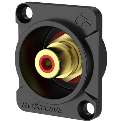 Gniazdo montażowe złącze RCA Cinch Roxtone RF2D-B-R Czarne Czerwone