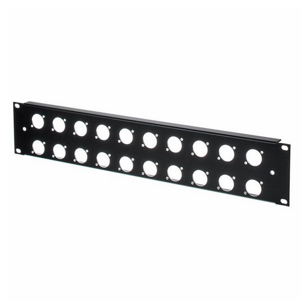 Panel maskujący zaślepka 20 gniazd XLR Rack 19 2U aluminium Thon 20XLR