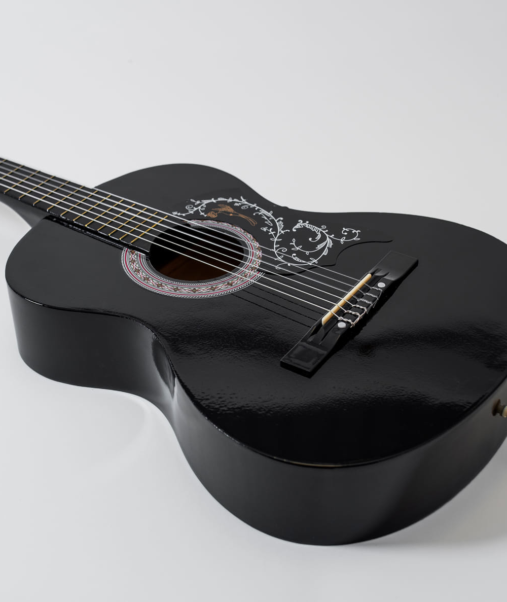 Gitara klasyczna 3/4 7/8 Black Czarna od 12 lat dla dzieci i dorosłych