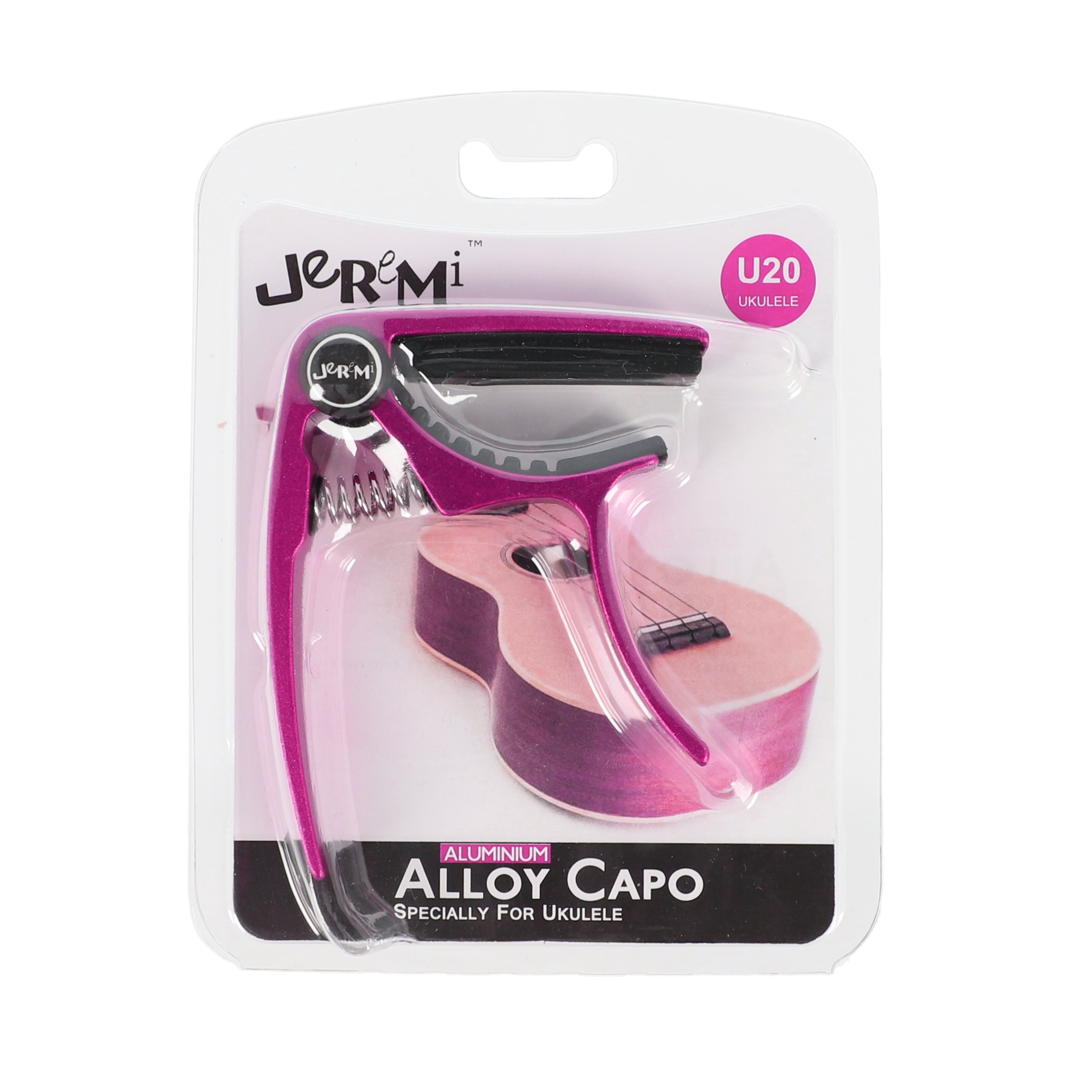 Kapodaster ukulele banjo JEREMI U20 Różowy