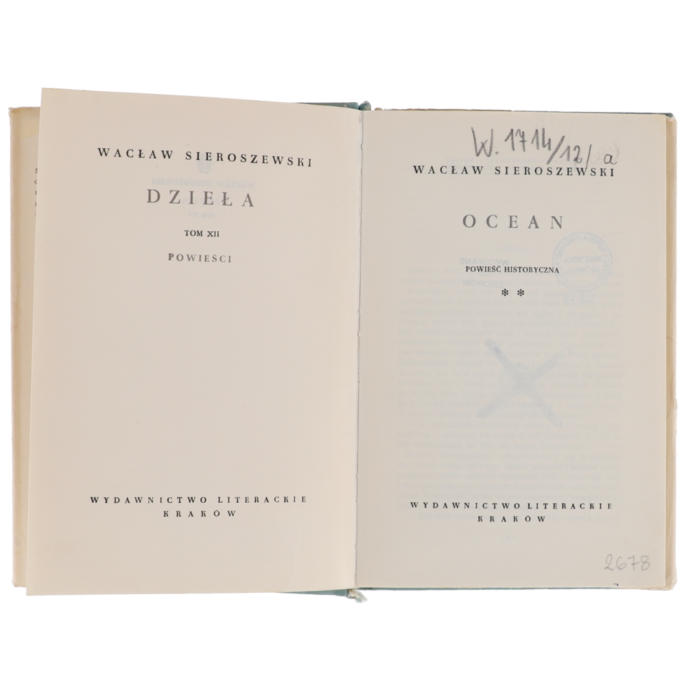 Wacław Sieroszewski Ocean Części I i II Dzieła1963