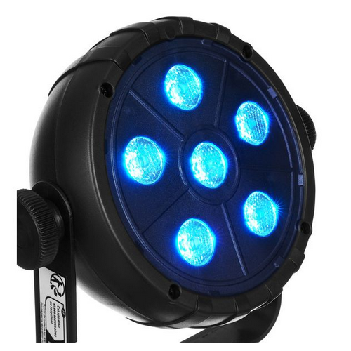 Lampa 6x3W USB-C 6 LED RGB USB Party reflektor dyskotekowy na imprezę