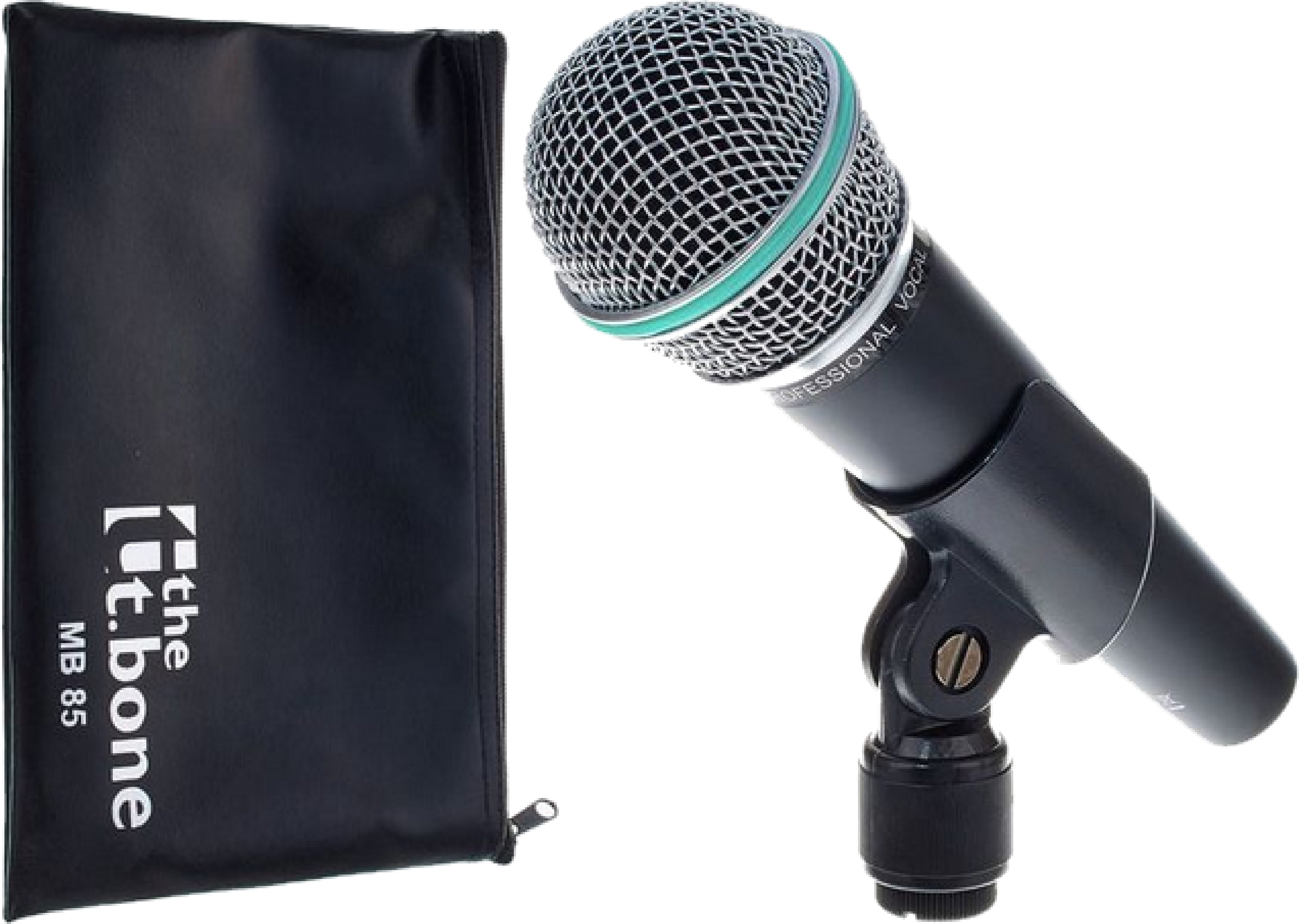 Mikrofon dynamiczny wokalny the t.bone MB85 Włącznik Uchwyt Futerał ZESTAW