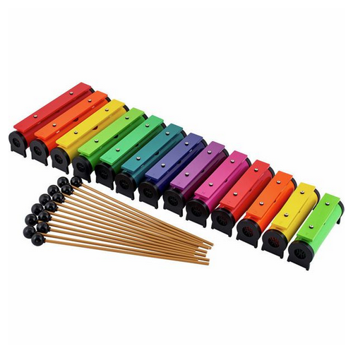 Dzwonki diatoniczne na tubach Rainbow TRCB-13 13 dźwięków C2-F3 w tym F# B