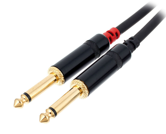 Kabel przewód audio sygnałowy Jack 6,3 mm stereo 3 m pozłacany pro snake