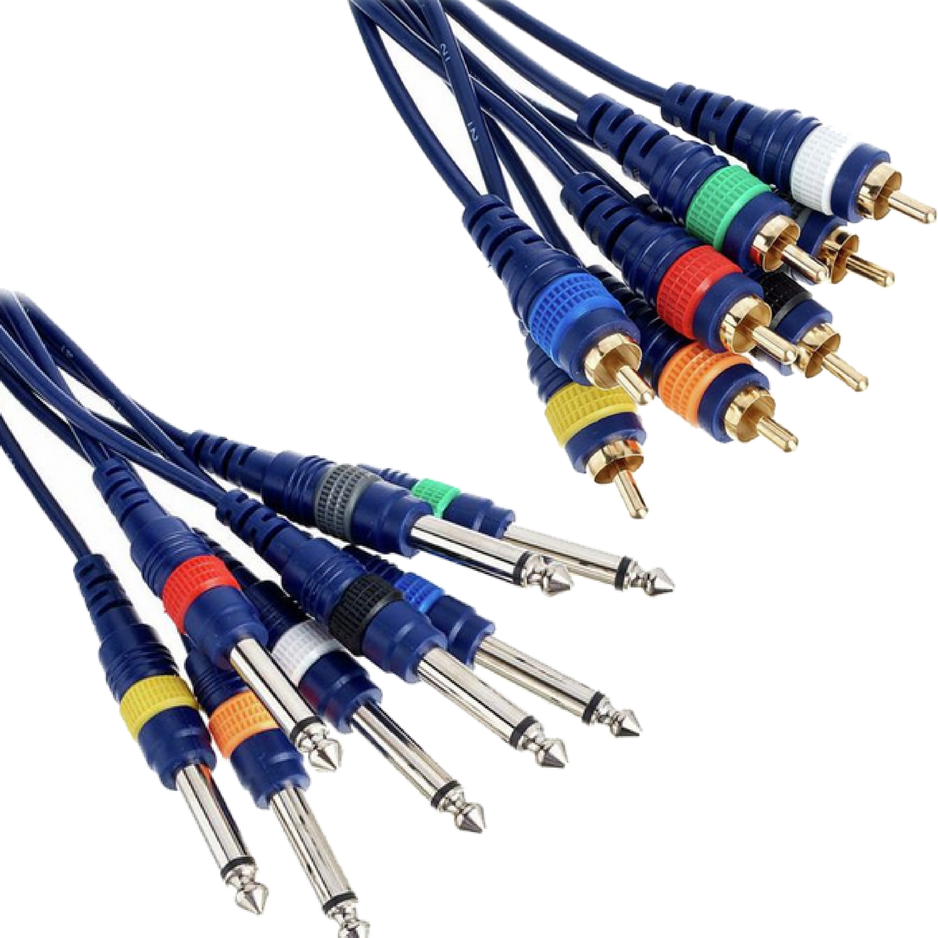 Kabel wieloparowy multicore audio 8x RCA Cinch Jack 6,3 mm 3 m the sssnake