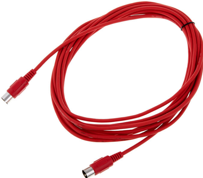 Kabel przewód audio sygnałowy MIDI DIN 5 pin 6 m the sssnake SK366-6-RED
