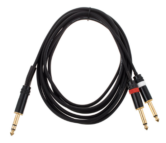 Kabel przewód audio sygnałowy Jack 6,3 mm stereo 3 m pozłacany the sssnake