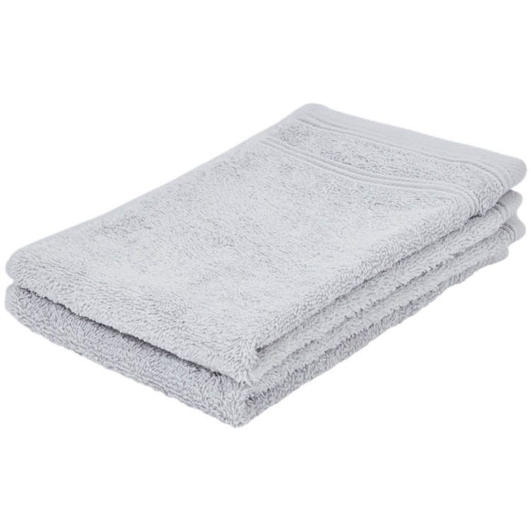 Ręcznik dla gości mały bawełniany 550 g/m2 30x50 cm szary - 2 szt.