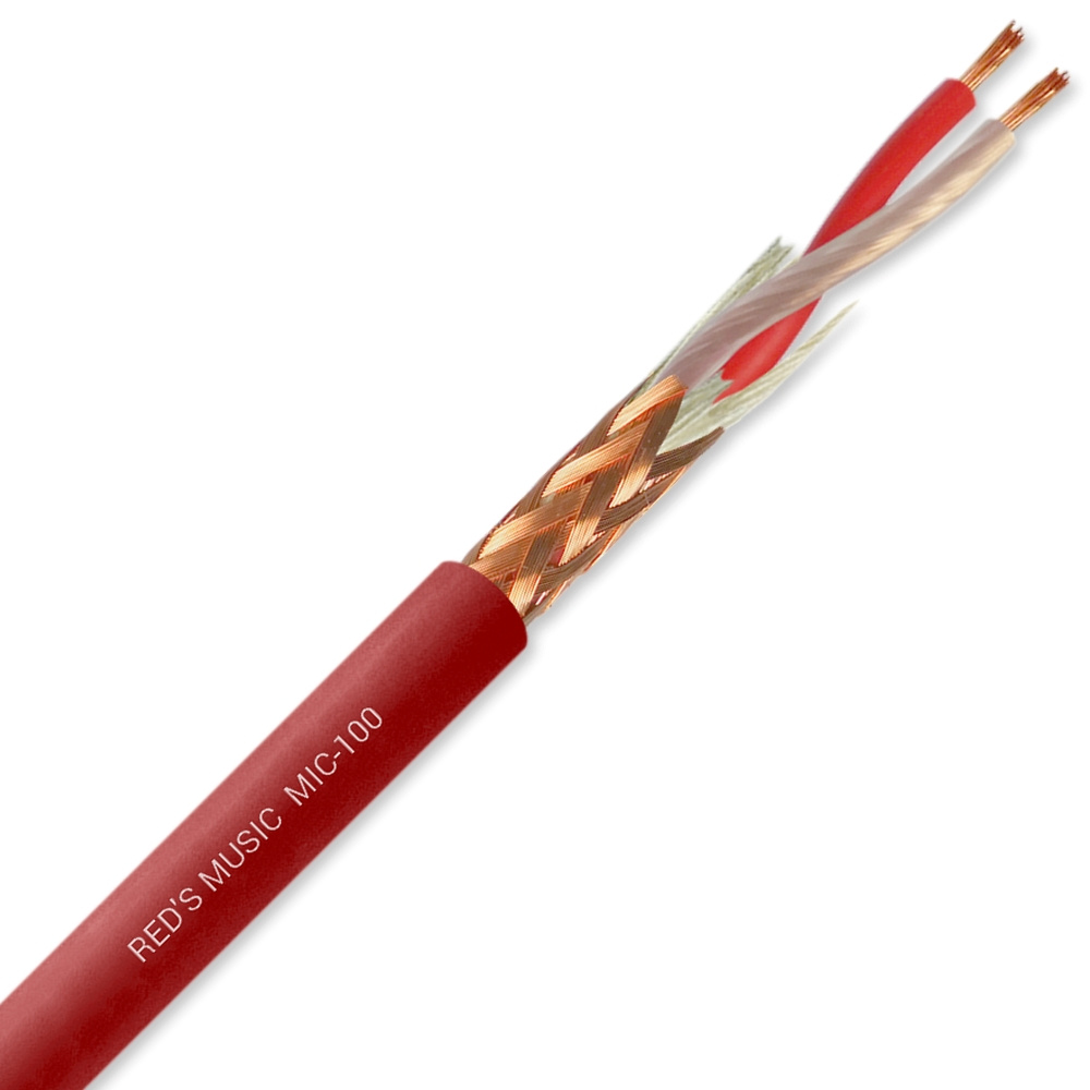 Kabel przewód mikrofonowy XLR XLR 8 m 0,23mm czerwony Red's Music MC0180-RED PL