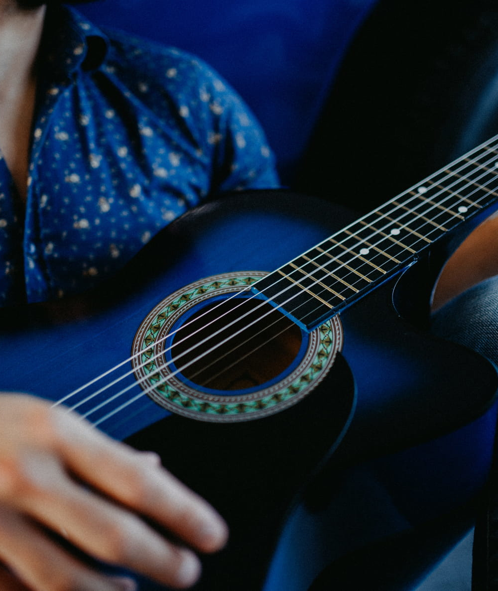 Gitara akustyczna Castelo 4/4 Vintage Niebieska od 12 lat dzieci i dorosłych