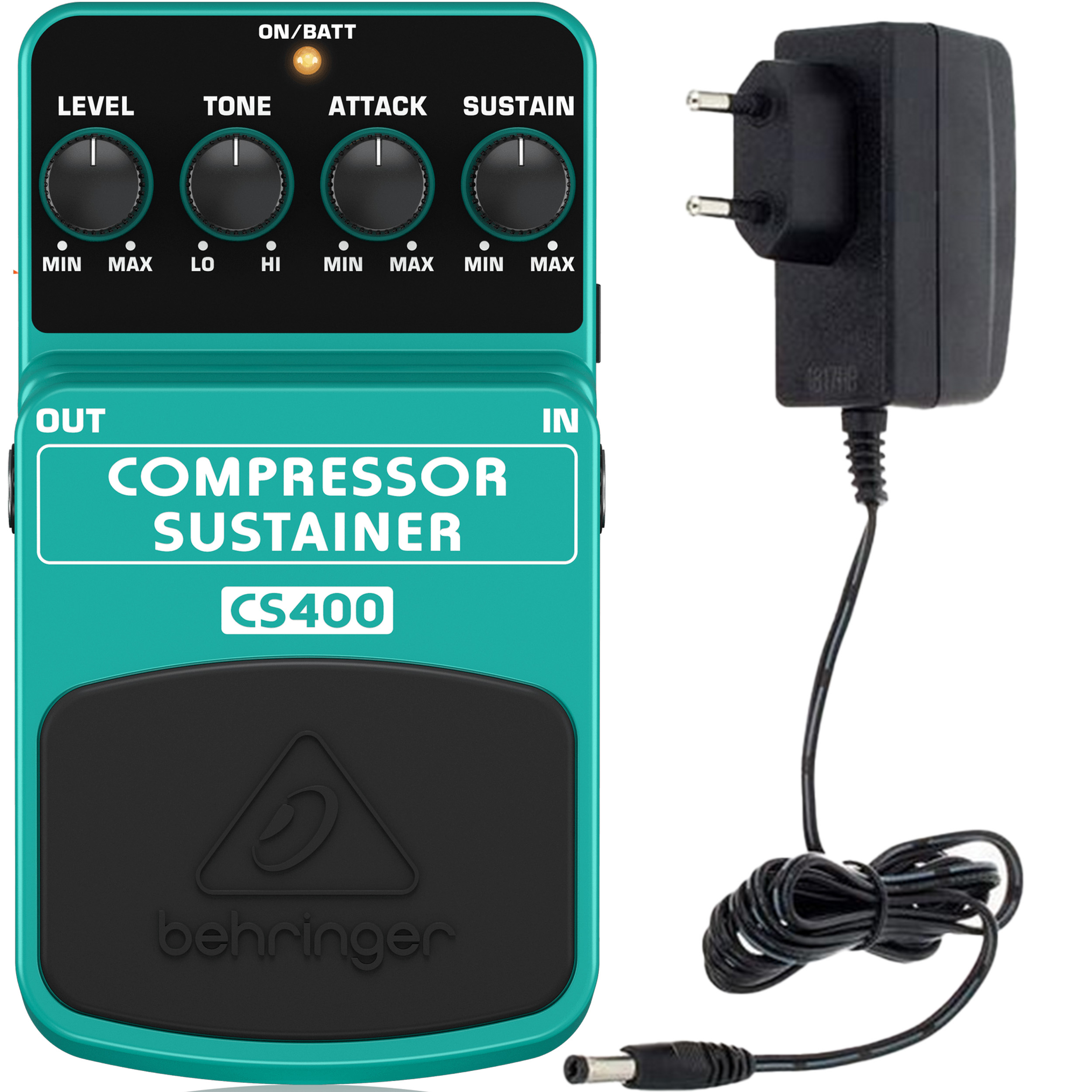 Efekt gitarowy Behringer CS400 Compressor Sustainer Zasilacz 9V ZESTAW