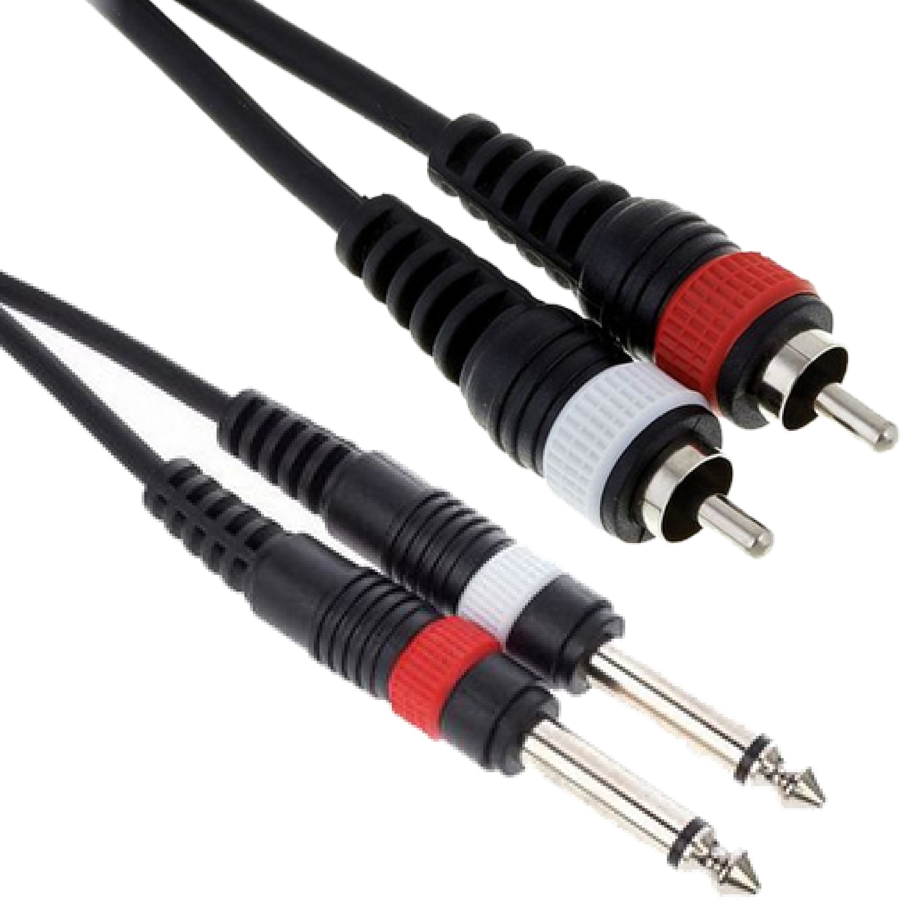 Kabel przewód audio sygnałowy 2x RCA Cinch Jack 6,3 mm 1,5 m the sssnake