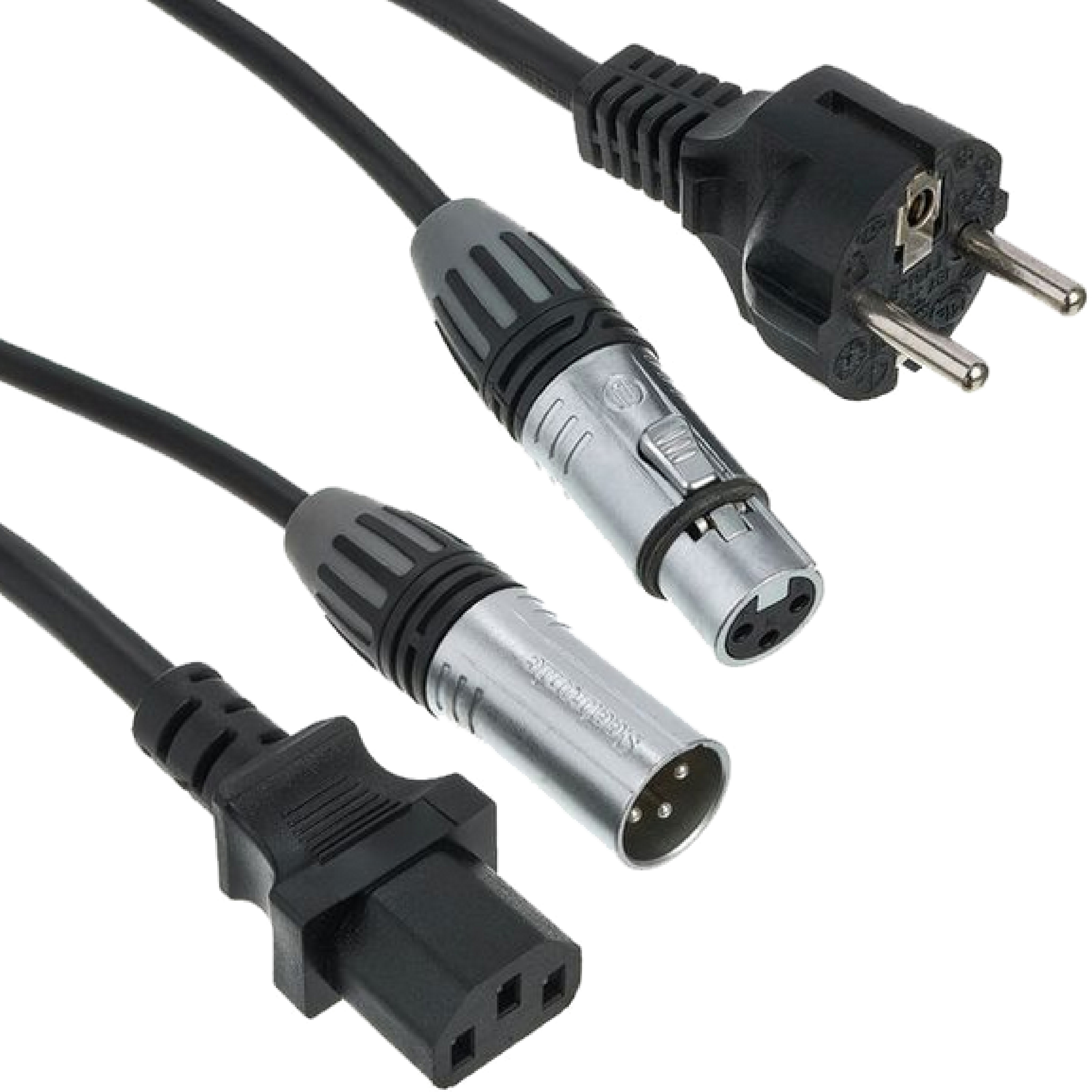 Kabel hybrydowy zasilająco-sygnałowy mikrofonowy XLR IEC 5m the sssnake
