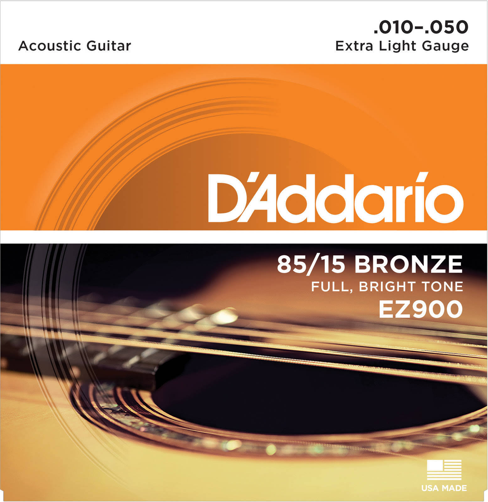 Struny do gitary akustycznej akustyka 85/15 Bronze Daddario EZ900 10-50
