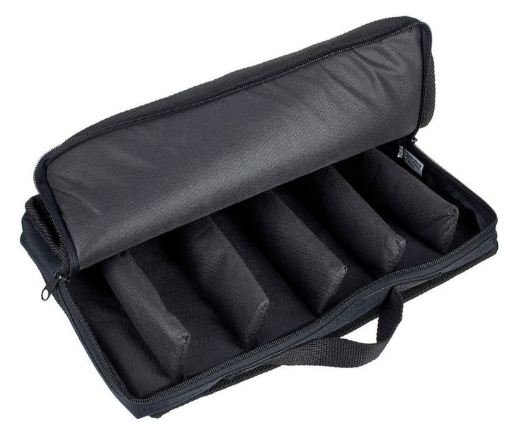Torba etui case pokrowiec na 6 mikrofonów czarny Millenium 37x5x21 cm