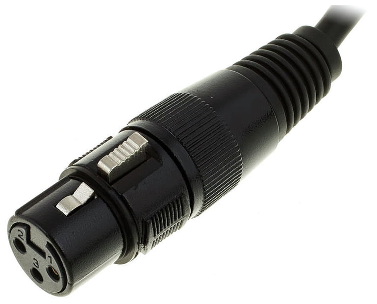 Kabel przewód DMX do świateł oświetlenia XLR XLR 2 m 110 Ohm 3 pin Czarny