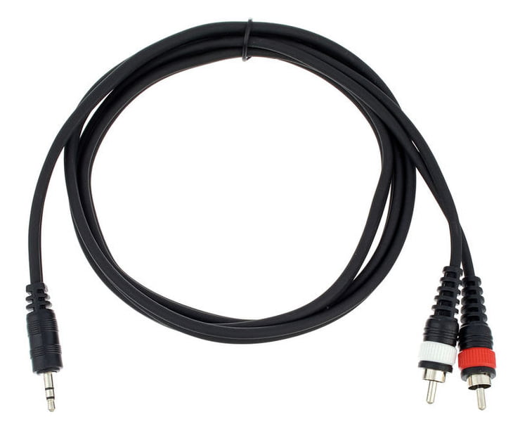 Kabel przewód audio 2x RCA Cinch mini Jack 3,5 mm stereo 3 m the sssnake
