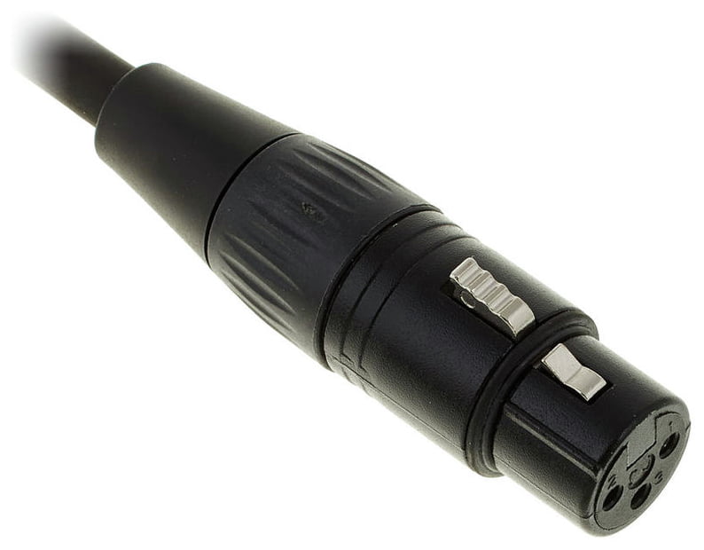 Kabel przewód mikrofonowy XLR XLR 2,5 m czarny REAN Neutrik pro snake