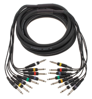 Kabel wieloparowy multicore audio 8x Jack 6,3 mm 5 m the sssnake MPP8050