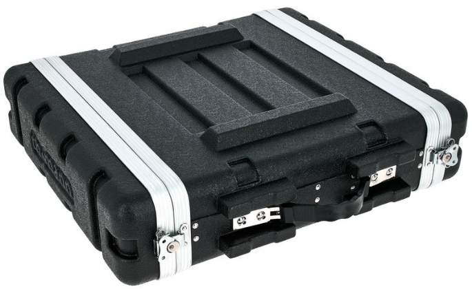 Walizka Thomann Rack Case 2U LEKKI Ściągane pokrywy przód tył 55x57,5x16 cm