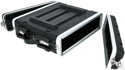 Walizka Thomann Rack Case 2U LEKKI Ściągane pokrywy przód tył 55x57,5x16 cm