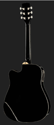 Gitara elektroakustyczna akustyczna Harley Benton D-120CE BK Mahoń Czarna