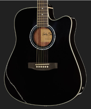 Gitara elektroakustyczna akustyczna Harley Benton D-120CE BK Mahoń Czarna