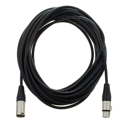 Kabel przewód DMX do świateł oświetlenia XLR XLR 10 m 110 Ohm 3 pin Czarny