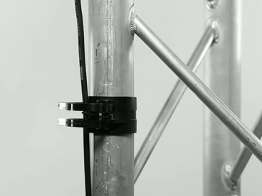 Obejma uchwyt mocujący kabli przewodów do kratownic 48-51 mm Czarny 1 szt.