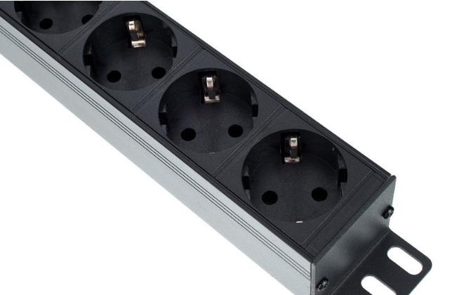 Listwa Zasilająca the t.racks Power 8 S RACK 1U 8 gniazd z tyłu 2m włącznik