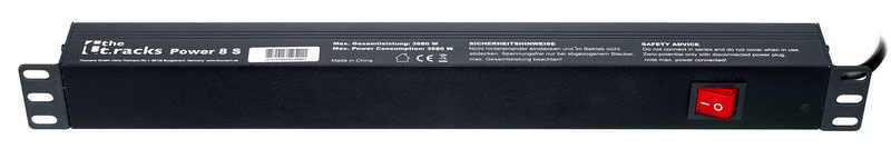 Listwa Zasilająca the t.racks Power 8 S RACK 1U 8 gniazd z tyłu 2m włącznik